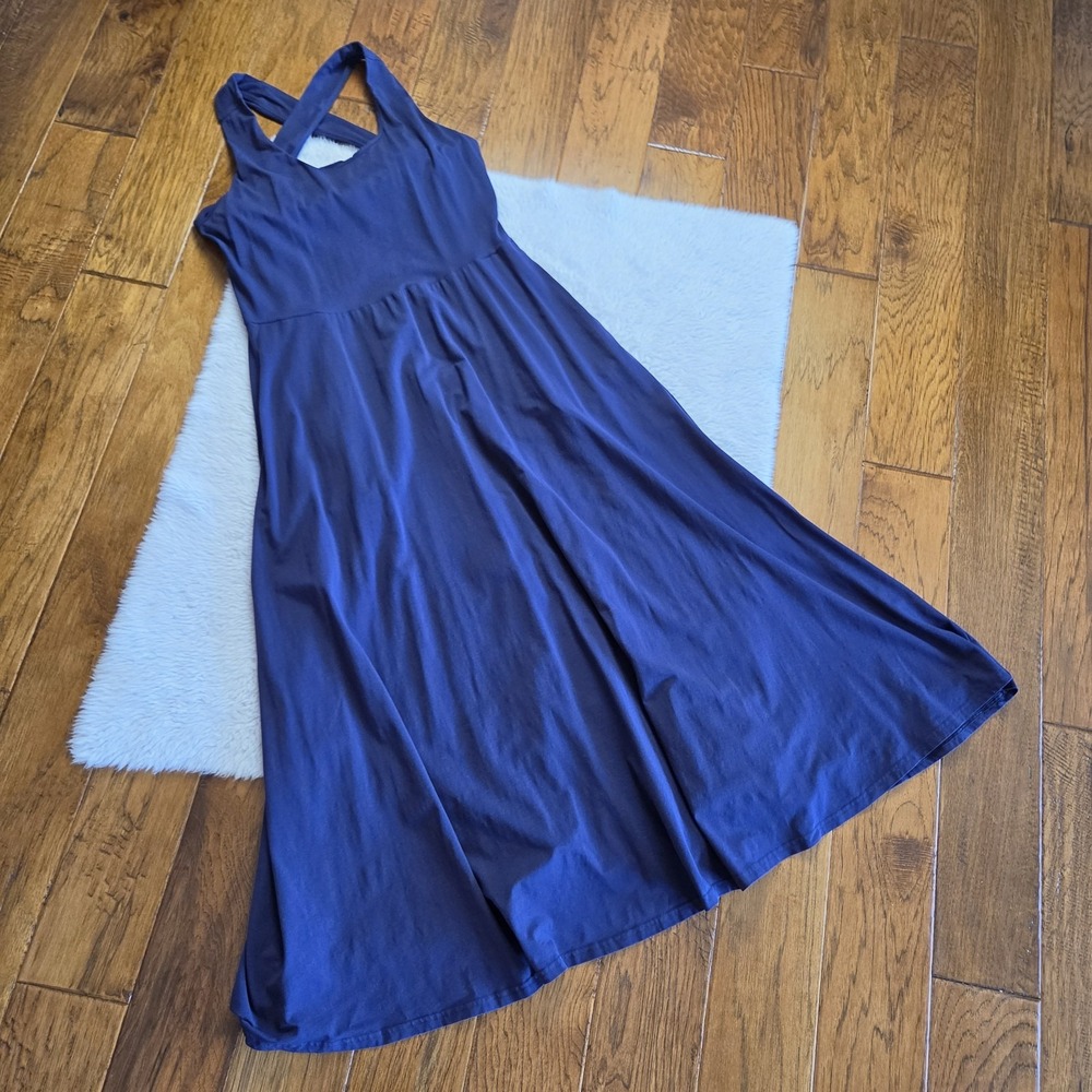 Pact Fit & Flare Open Back Tank Dress Women's XL Organic Cotton Pockets